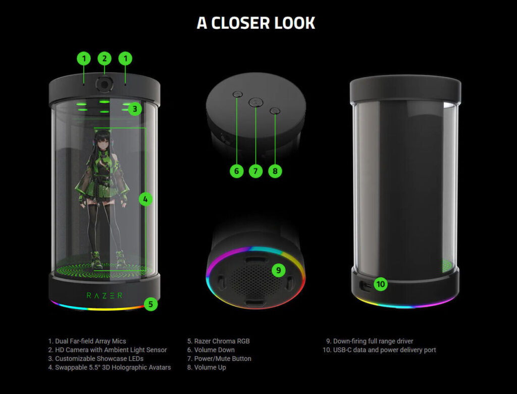 Razer Ra Mắt Project Ava Tại CES 2026: Trợ Lý AI Hologram 3D Ngồi Trên Bàn, Hứa Hẹn Hỗ Trợ Không Phán Xét